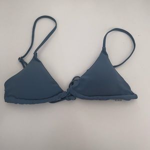 Dusty Blue Solid Triangle bikini top